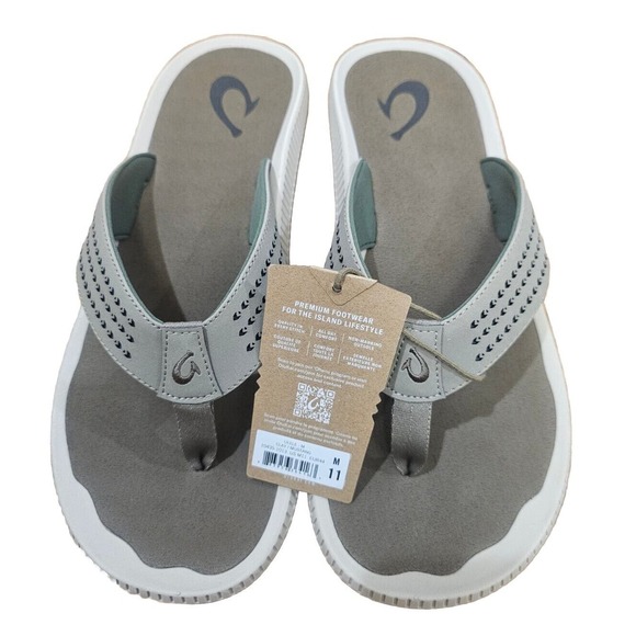 Olukai Mens Ulele 10435-1013 Slip On Clay Mustang Flip Flop Sandals Size US 11 - Picture 1 of 7
